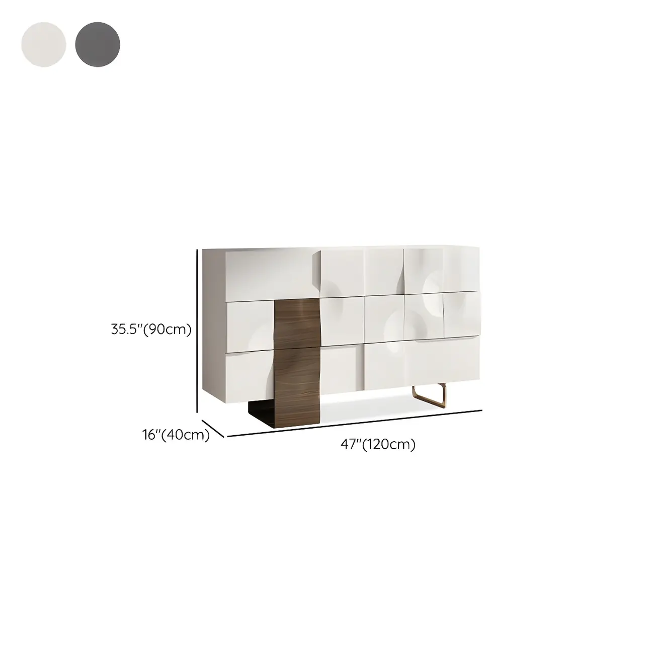 Unique White Wooden Dresser with Irregular Surface Image - 15 | homeyfad
