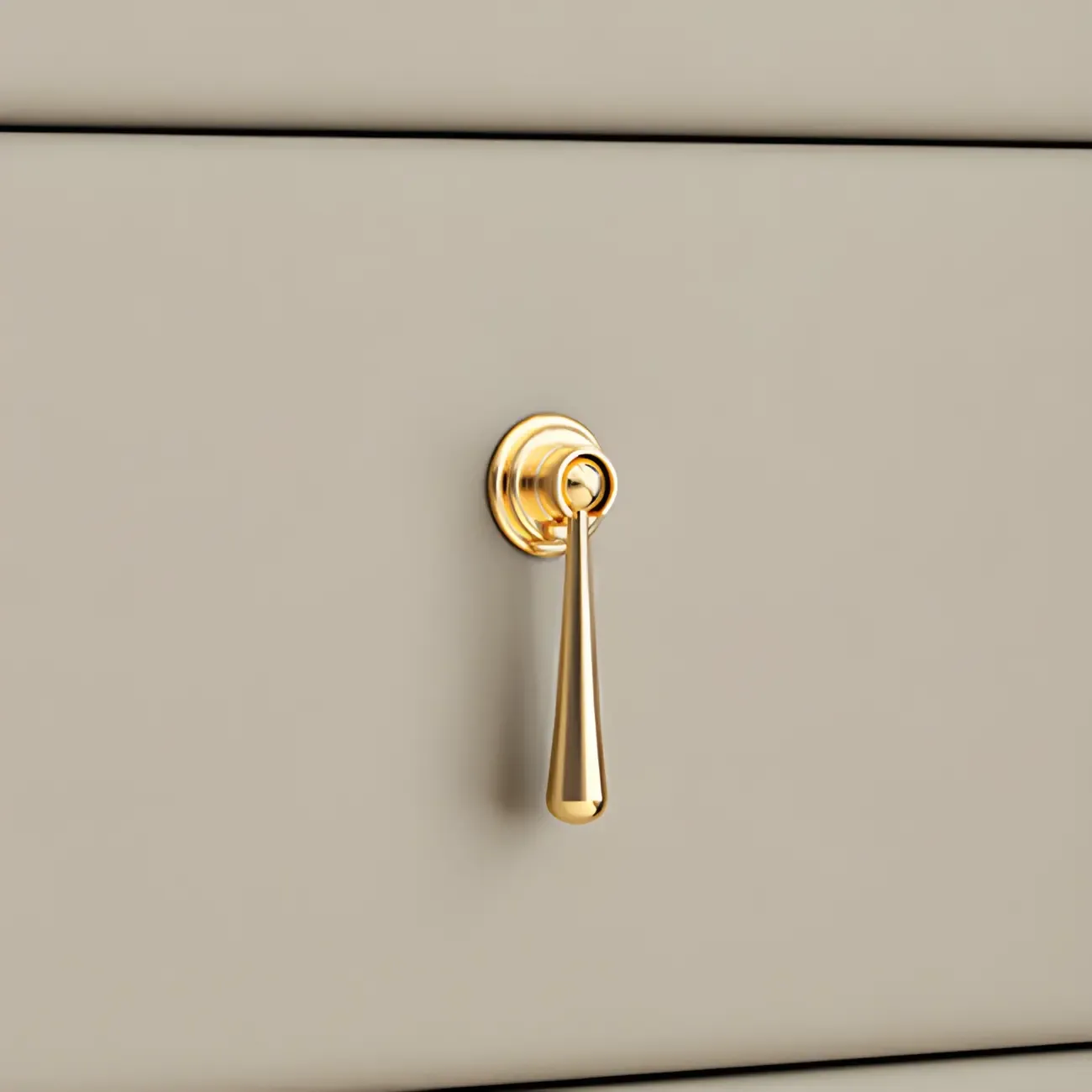 Durable Stone Dresser in Light Gray with Gold Handles Image - 17
