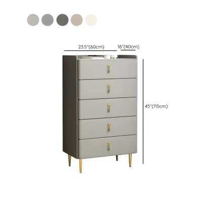 Durable Stone Dresser in Light Gray with Gold Handles Image - 29