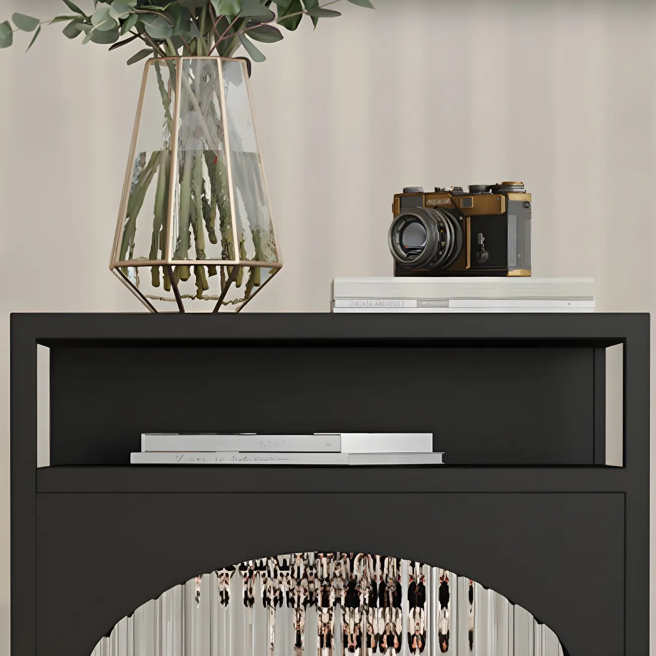 Stylish Metal Display Cabinet with Glass Doors for Home Decor Image - 12 | homeyfad