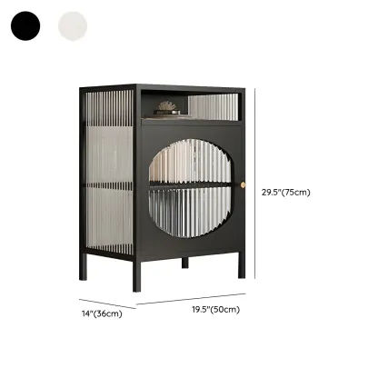 Stylish Metal Display Cabinet with Glass Doors for Home Decor Image - 17