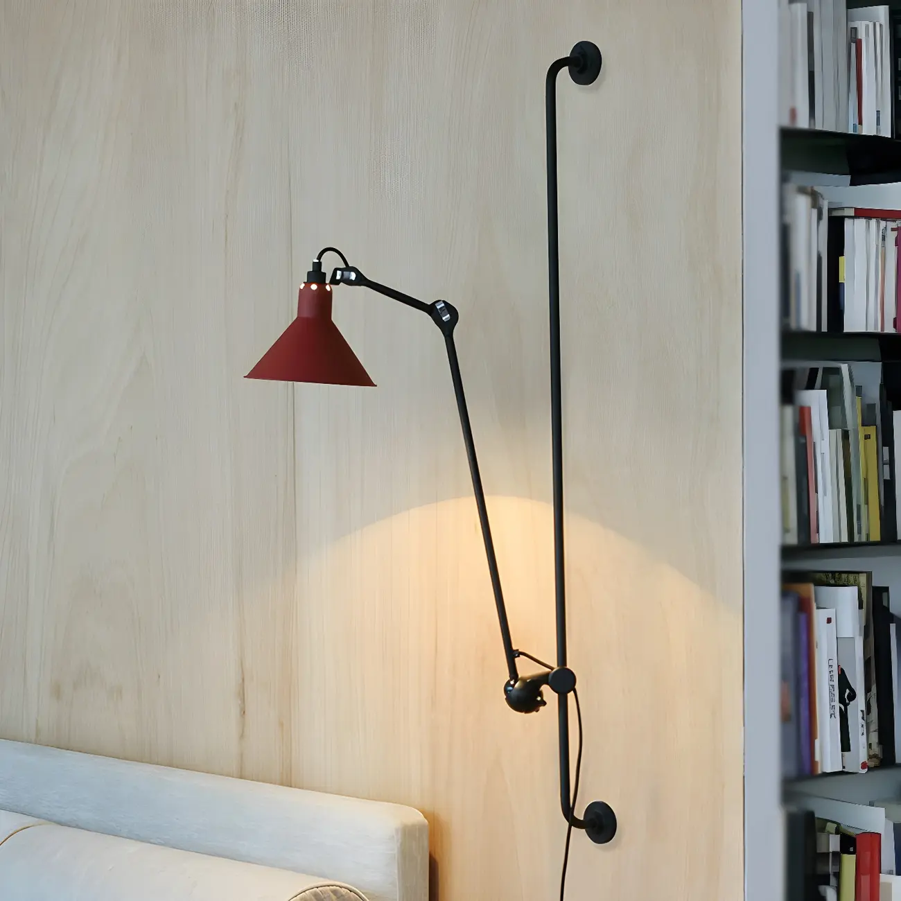 Modern Metal Black Adjustable Swing Arm Wall Light Image - 2 | homeyfad