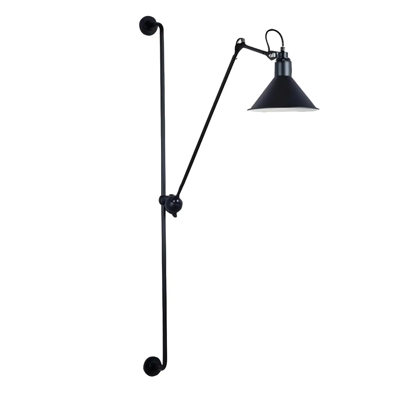 Modern Metal Black Adjustable Swing Arm Wall Light Image - 6 | homeyfad