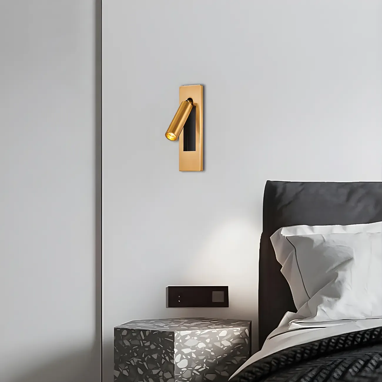 Minimalist Gold Wall Light Modern Sconce for Bedroom Image - 8