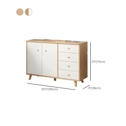 Minimalist Natural Wooden Double Dresser with 9-Drawers Image - 35