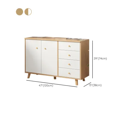 Minimalist Natural Wooden Double Dresser with 9-Drawers Image - 37