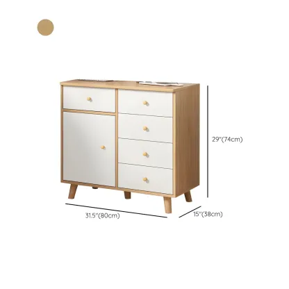 Minimalist Natural Wooden Double Dresser with 9-Drawers Image - 39