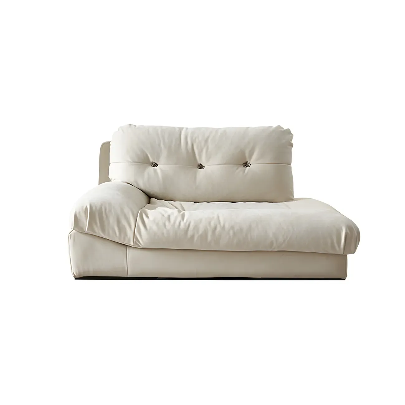 Modern White Genuine Leather Reclining Chaise Lounge Image - 6