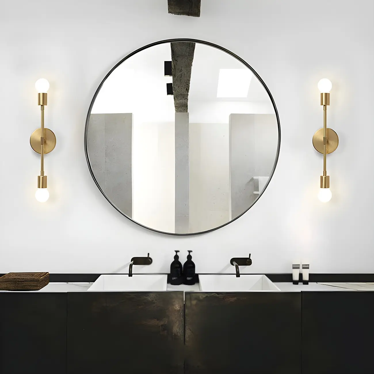 Modern Globe Vanity Light Elegant Double Wall Sconce Image - 2 | homeyfad