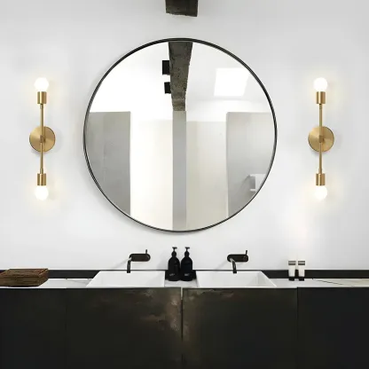 Modern Globe Vanity Light Elegant Double Wall Sconce Image - 2