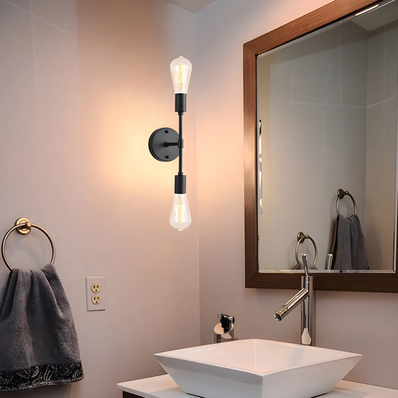 Modern Globe Vanity Light Elegant Double Wall Sconce Image - 3 | homeyfad