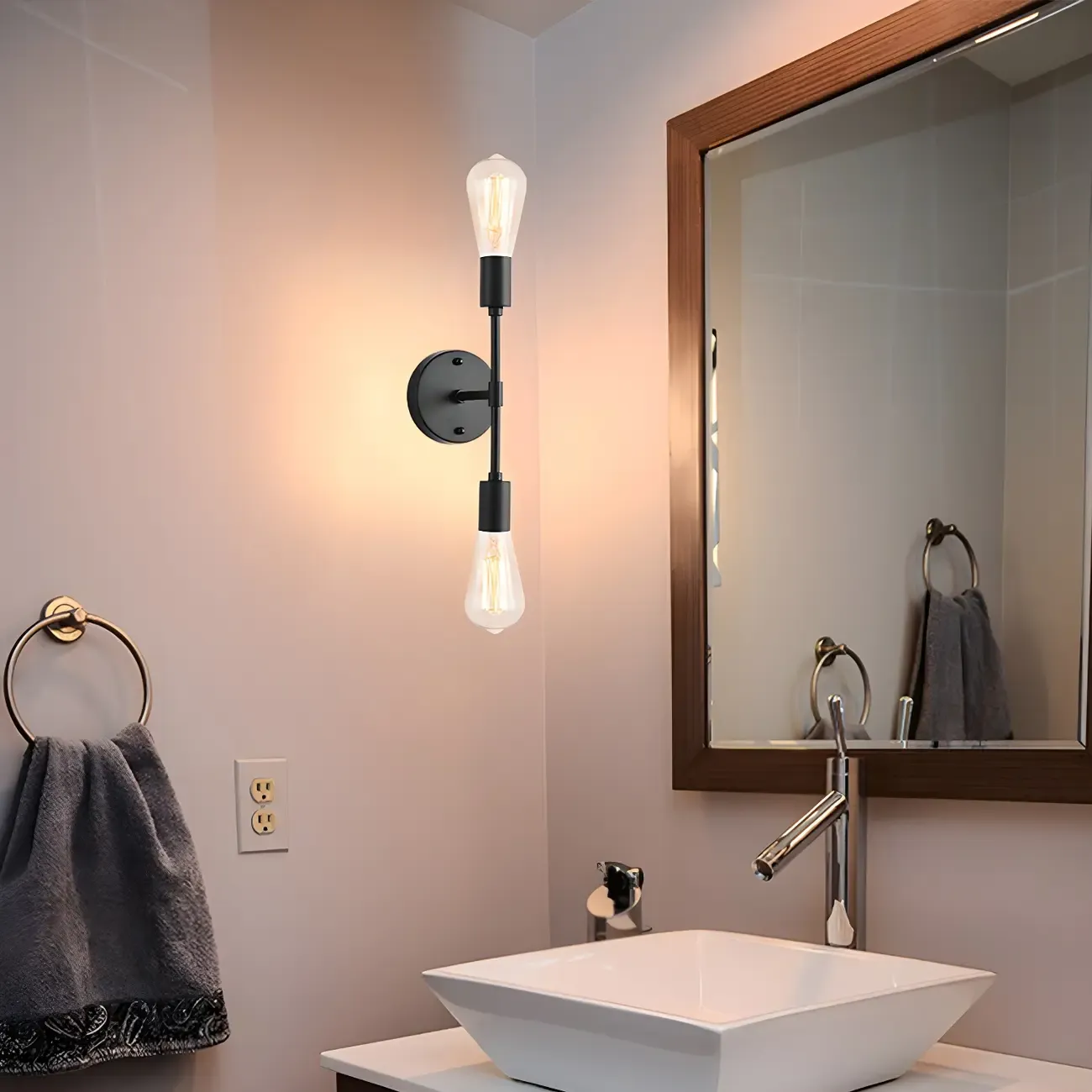 Modern Globe Vanity Light Elegant Double Wall Sconce Image - 3