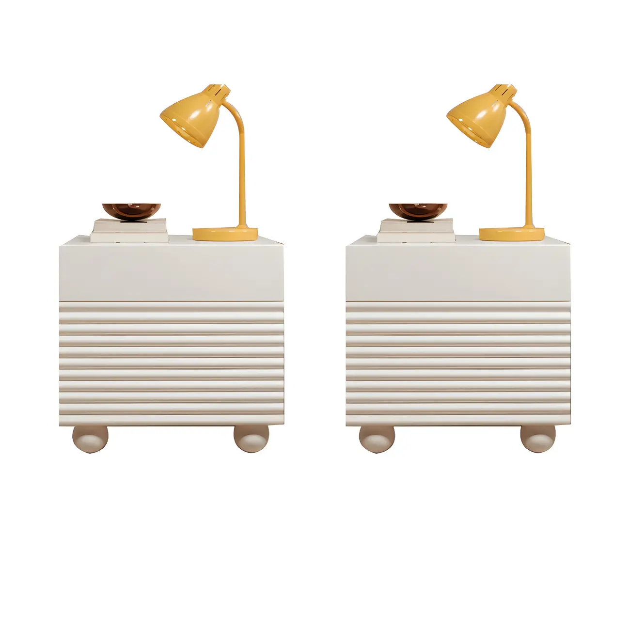 Princess Rectabgular White Wood Nightstand with 2 Drawers Image - 12 | homeyfad