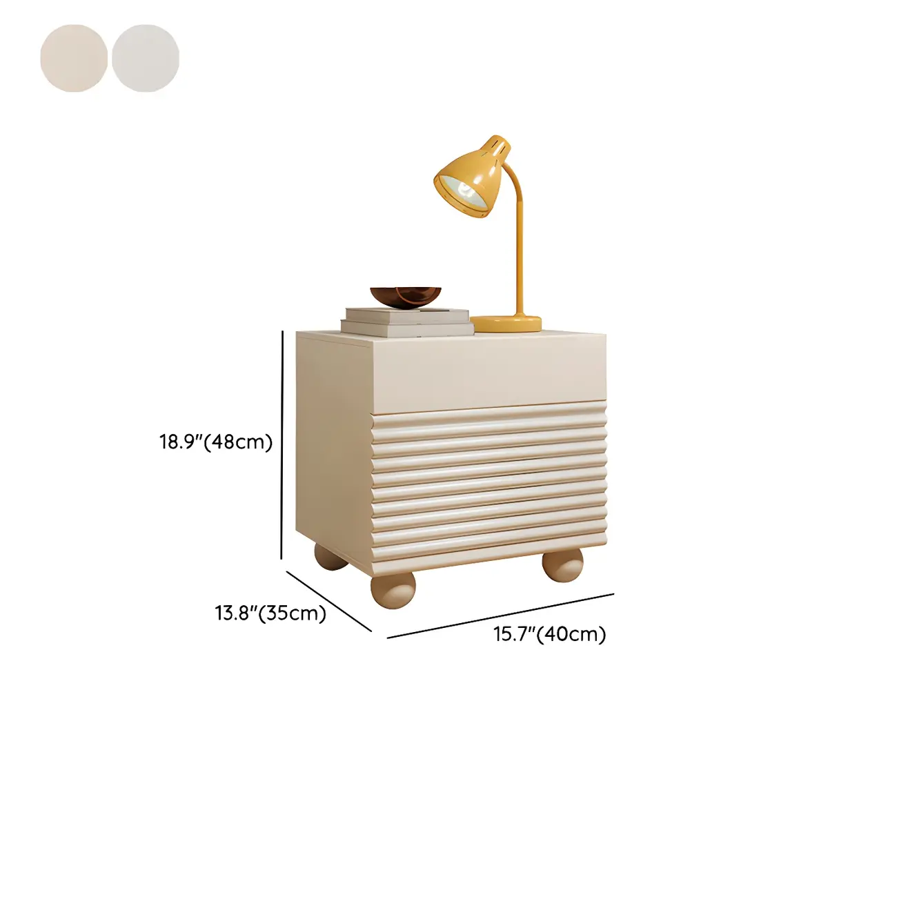 Princess Rectabgular White Wood Nightstand with 2 Drawers Image - 18 | homeyfad