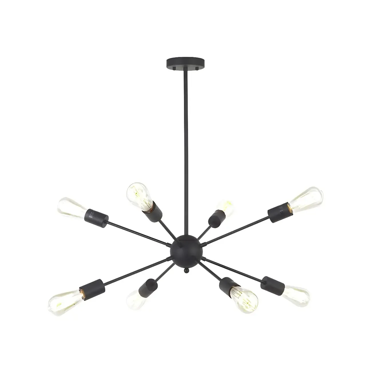 Modern Adjustable Gold Metal Sputnik Chandelier Image - 8