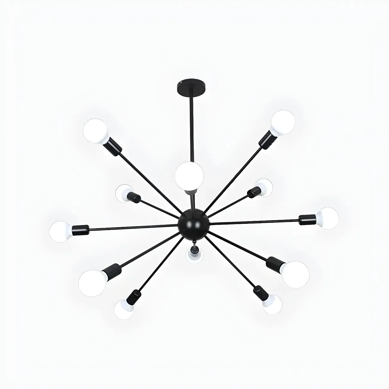 Modern Adjustable Gold Metal Sputnik Chandelier Image - 9