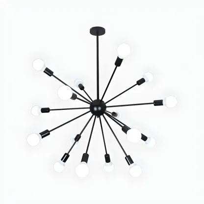 Modern Adjustable Gold Metal Sputnik Chandelier Image - 10
