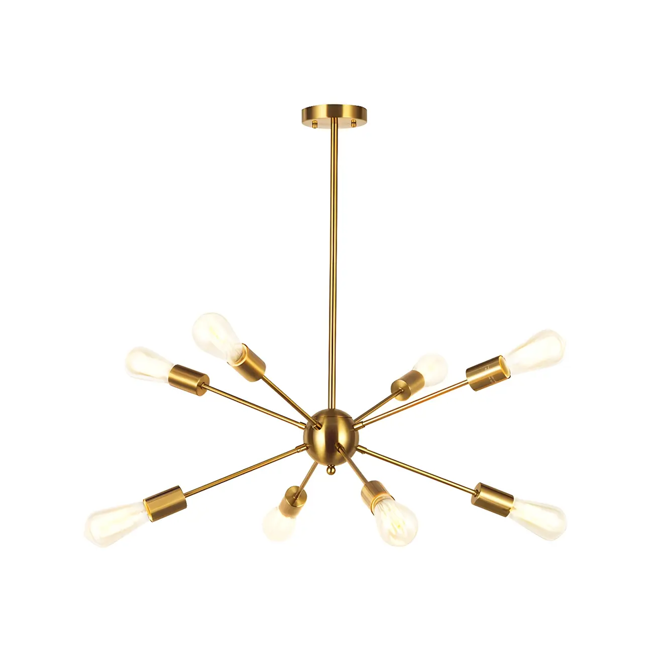 Modern Adjustable Gold Metal Sputnik Chandelier Image - 11 | homeyfad
