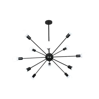 Modern Adjustable Gold Metal Sputnik Chandelier Image - 12