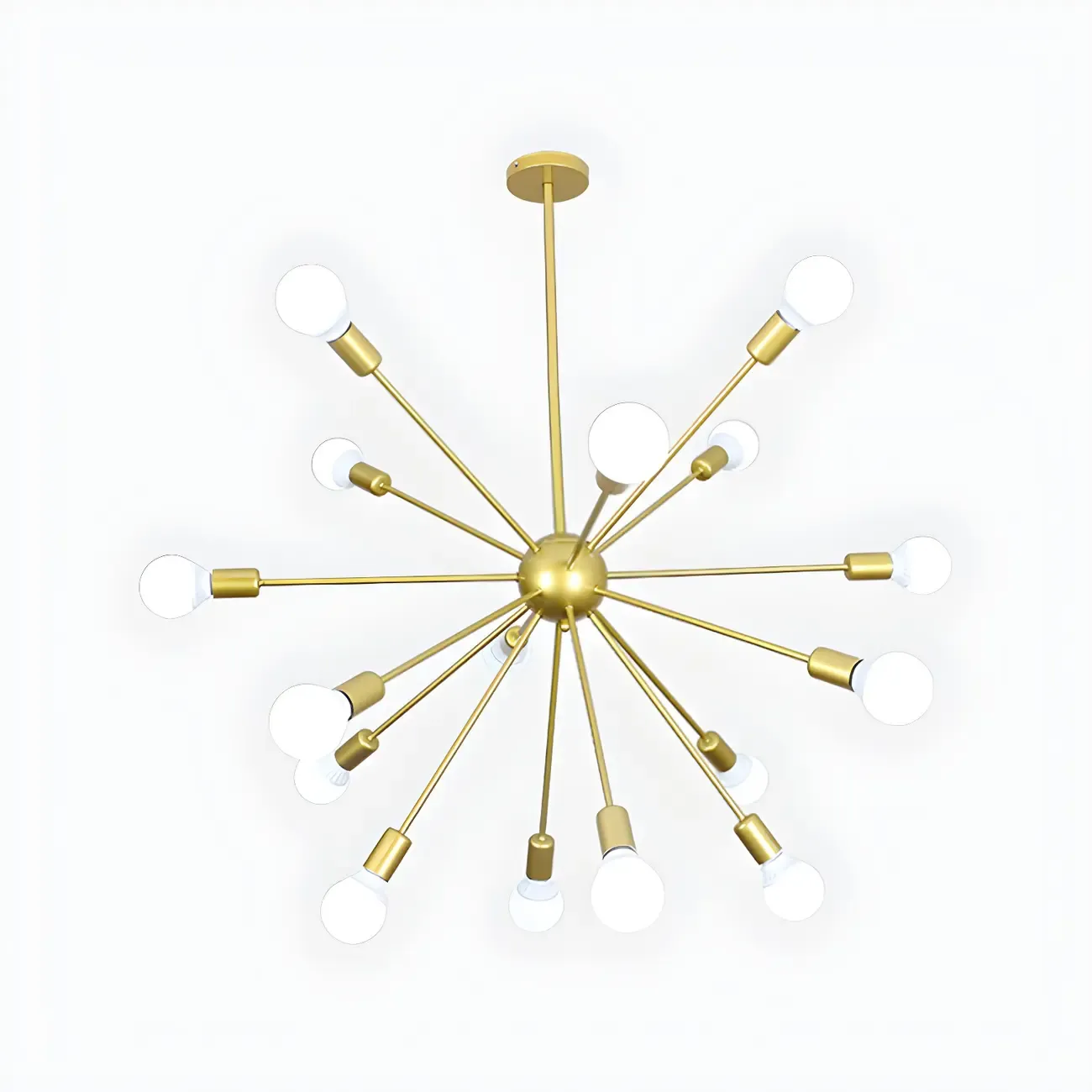 Modern Adjustable Gold Metal Sputnik Chandelier Image - 14