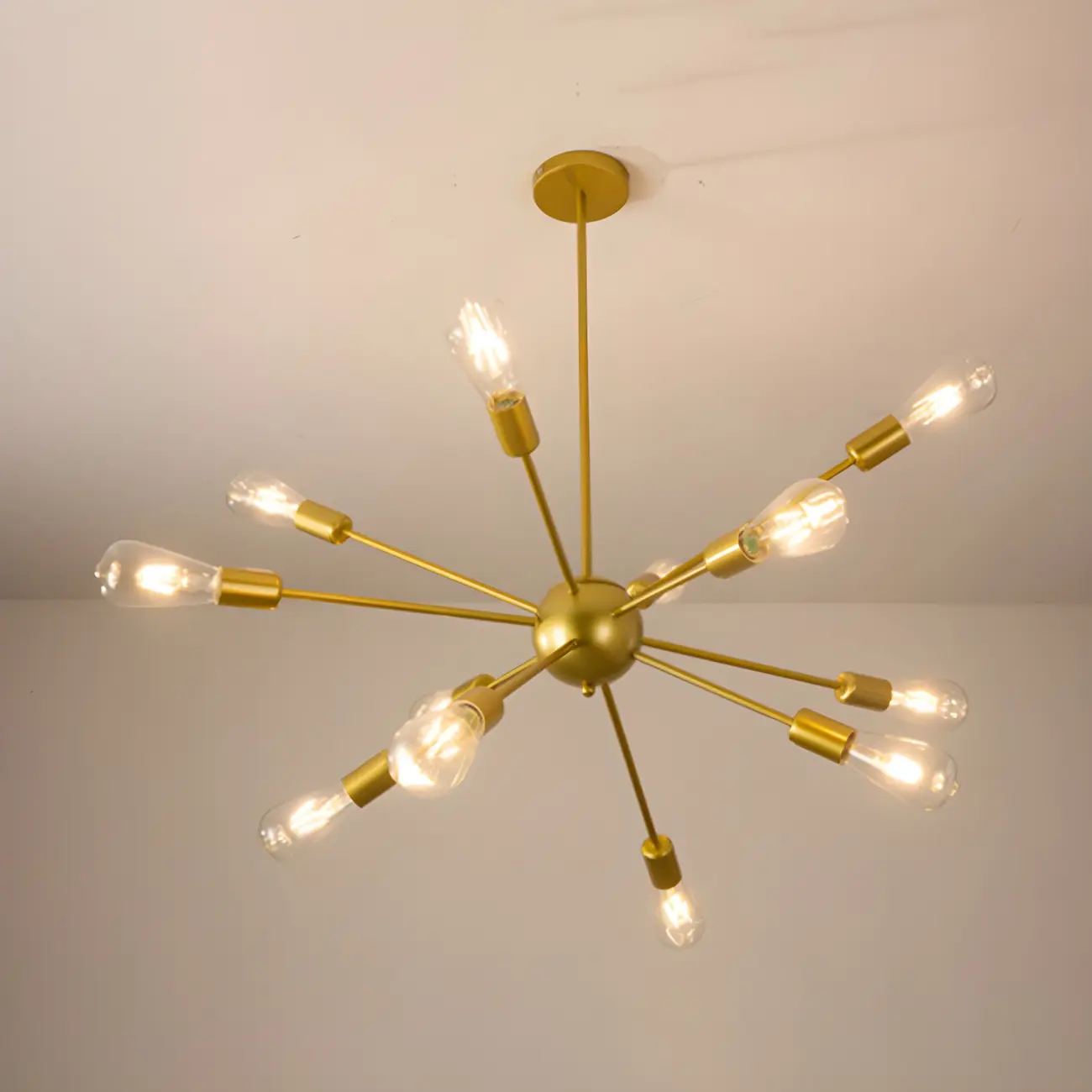 Modern Adjustable Gold Metal Sputnik Chandelier Image - 16 | homeyfad