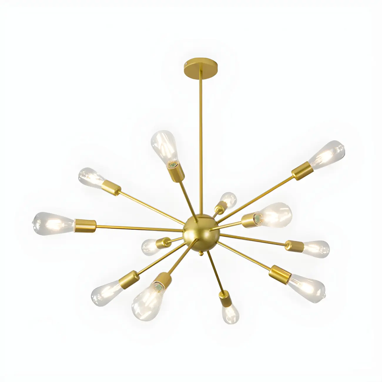 Modern Adjustable Gold Metal Sputnik Chandelier Image - 17 | homeyfad