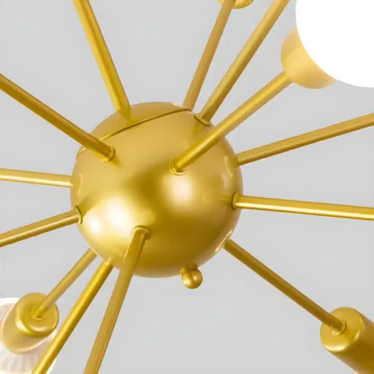 Modern Adjustable Gold Metal Sputnik Chandelier Image - 19