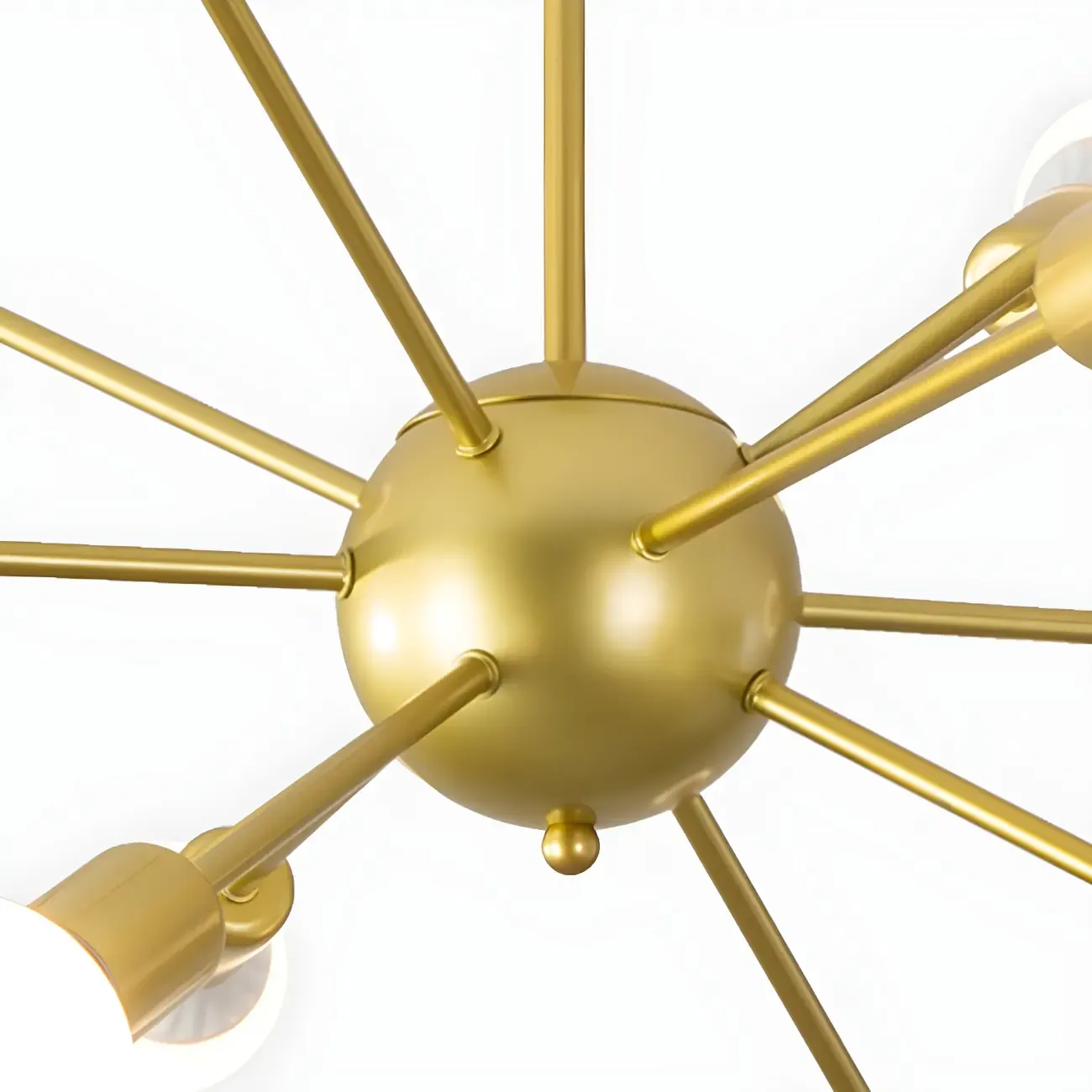 Modern Adjustable Gold Metal Sputnik Chandelier Image - 21
