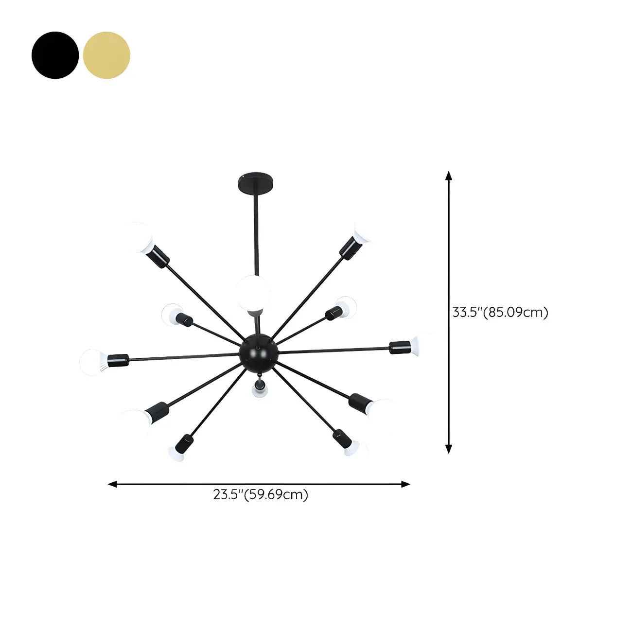 Modern Adjustable Gold Metal Sputnik Chandelier Image - 23 | homeyfad