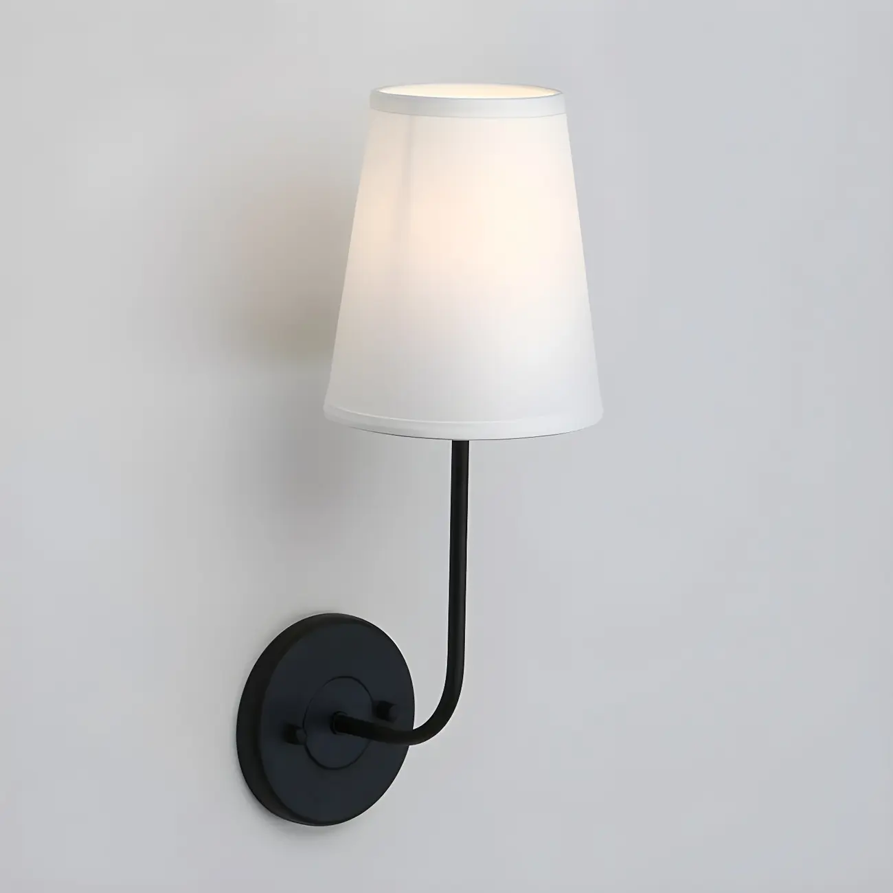 Modern Brass Glam Vanity Light with Fabric Shade | homeyfad