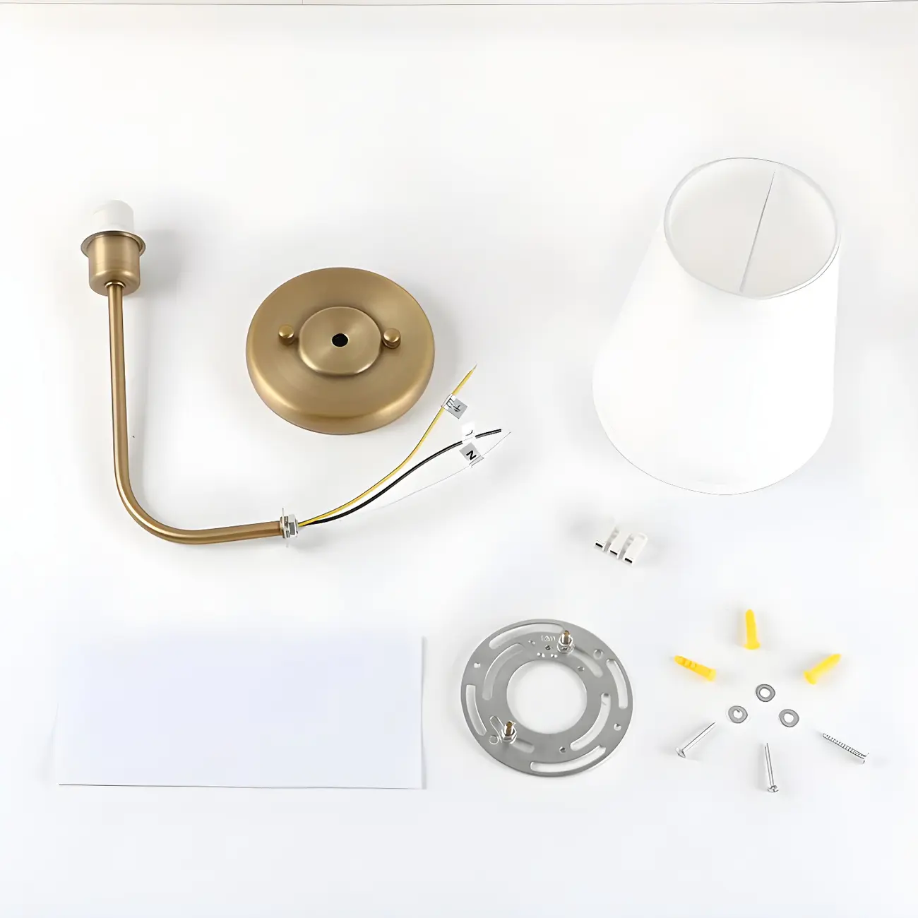 Modern Brass Glam Vanity Light with Fabric Shade | homeyfad