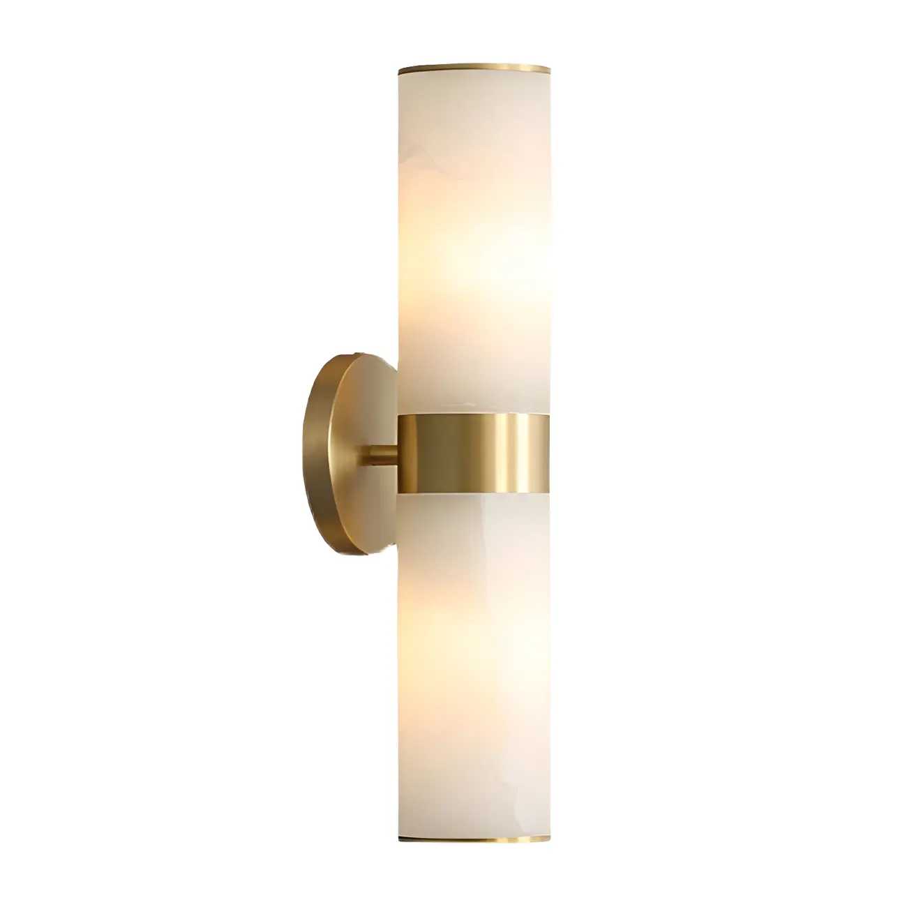 Brass Modern Cylinder Vanity Light for Bathroom Image - 5 | homeyfad