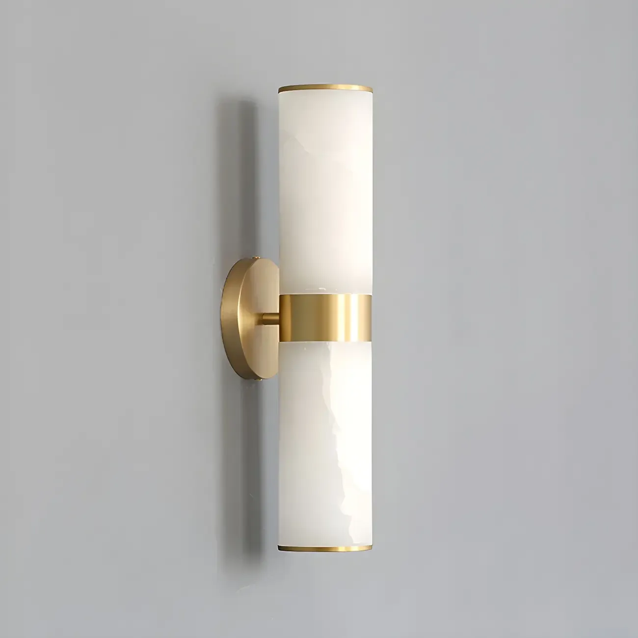 Brass Modern Cylinder Vanity Light for Bathroom Image - 7