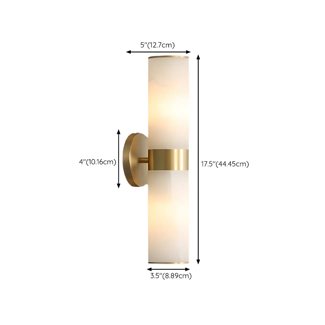 Brass Modern Cylinder Vanity Light for Bathroom #size | homeyfad
