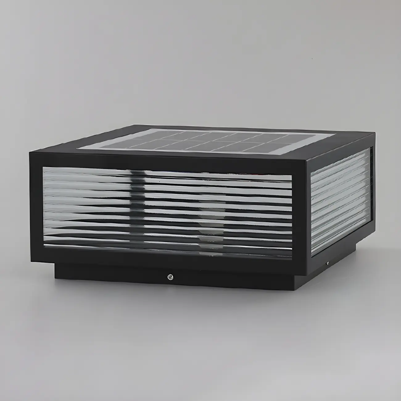 Rectangular Metal Outdoor Solar Post Light in Color-Changing Image - 8 | homeyfad