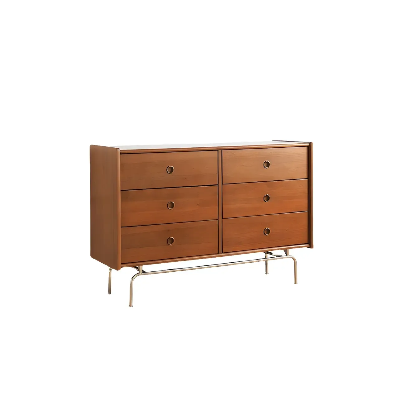Elegant Grey Wooden Dresser & Chest with Storage for Bedroom Image - 10