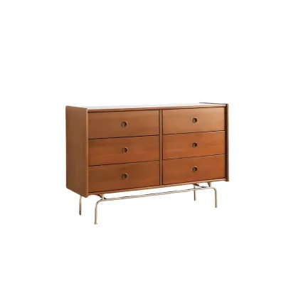 Elegant Grey Wooden Dresser & Chest with Storage for Bedroom Image - 10