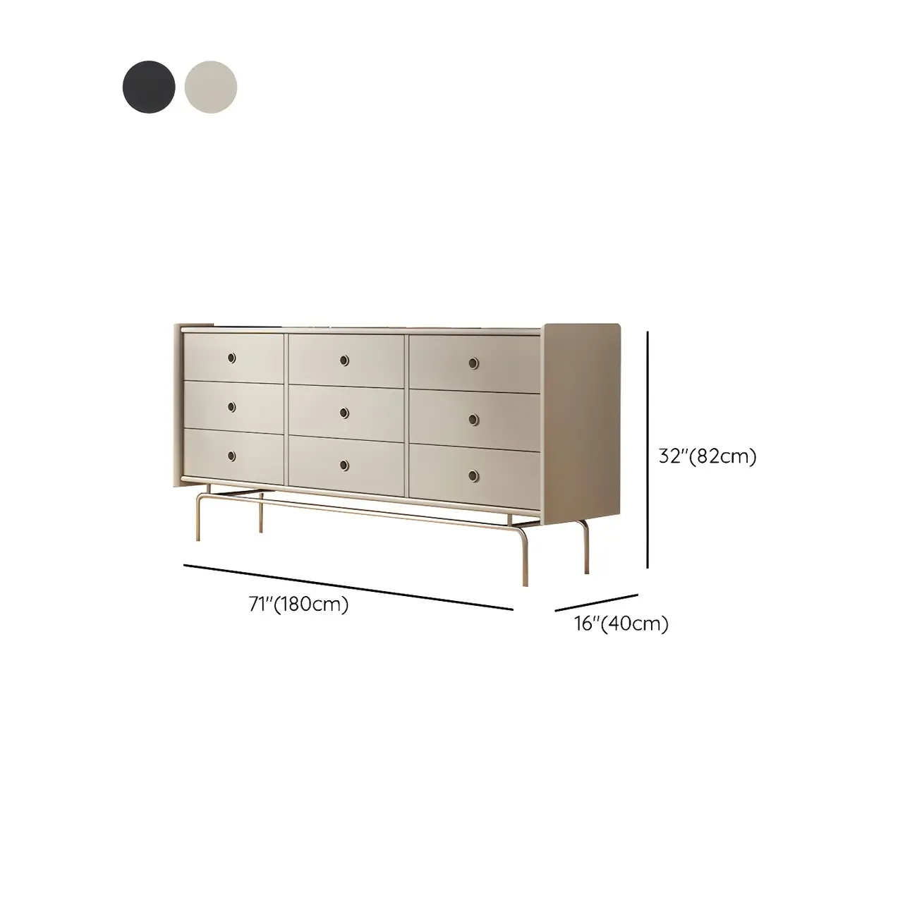 Elegant Grey Wooden Dresser & Chest with Storage for Bedroom Image - 22