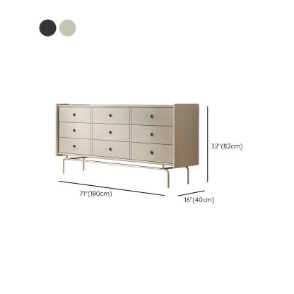 Elegant Grey Wooden Dresser & Chest with Storage for Bedroom Image - 22