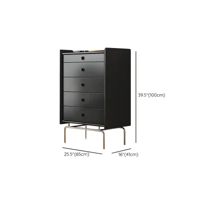 Elegant Grey Wooden Dresser & Chest with Storage for Bedroom Image - 23