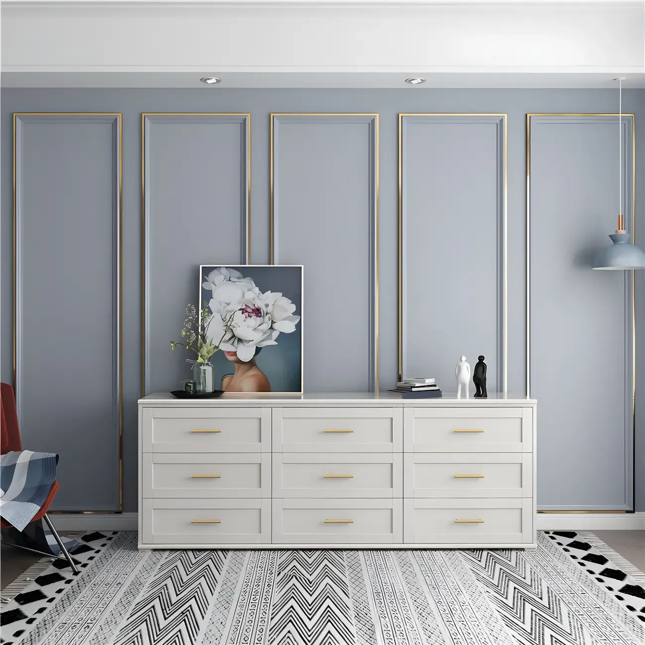 Glam White Wooden Dressers & Chests with Drawers for Bedroom Image - 7