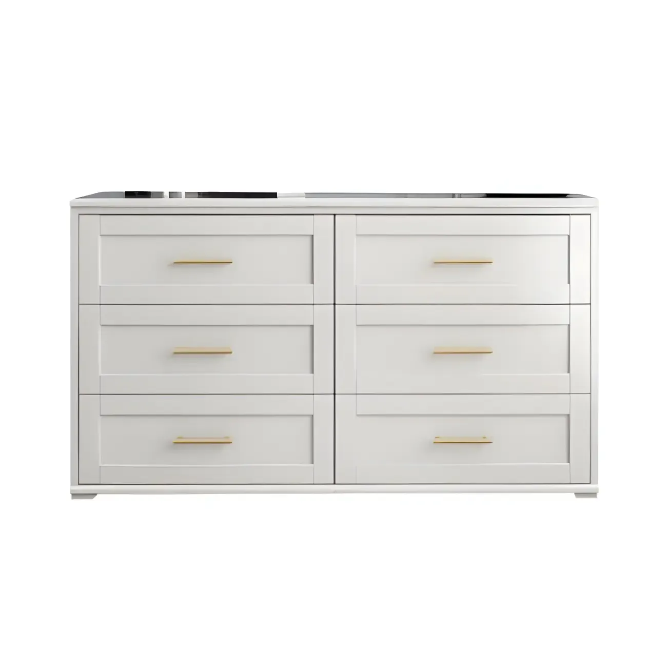 Glam White Wooden Dressers & Chests with Drawers for Bedroom Image - 8