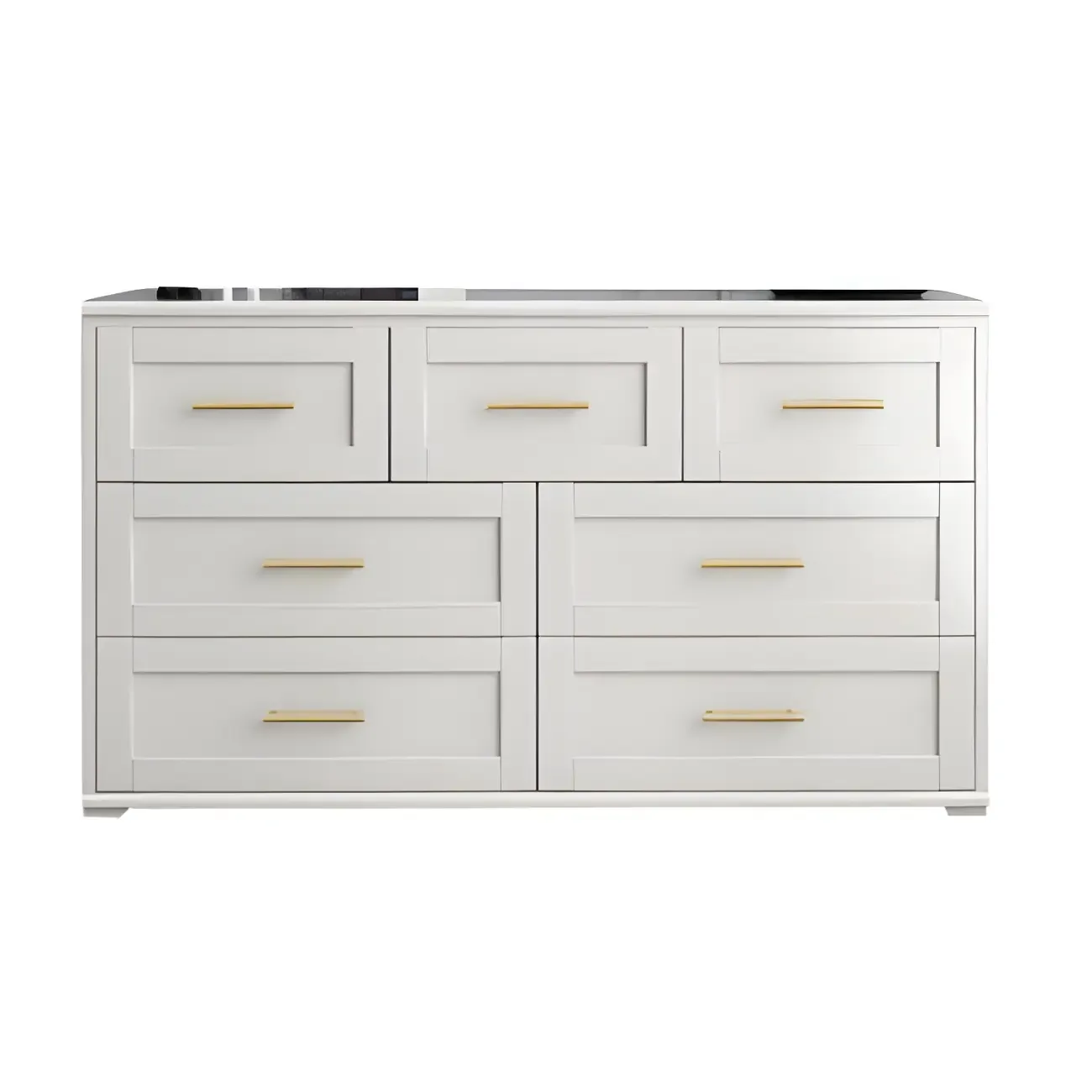 Glam White Wooden Dressers & Chests with Drawers for Bedroom Image - 11