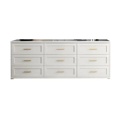 Glam White Wooden Dressers & Chests with Drawers for Bedroom Image - 19