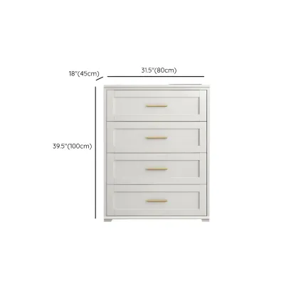 Glam White Wooden Dressers & Chests with Drawers for Bedroom Image - 21