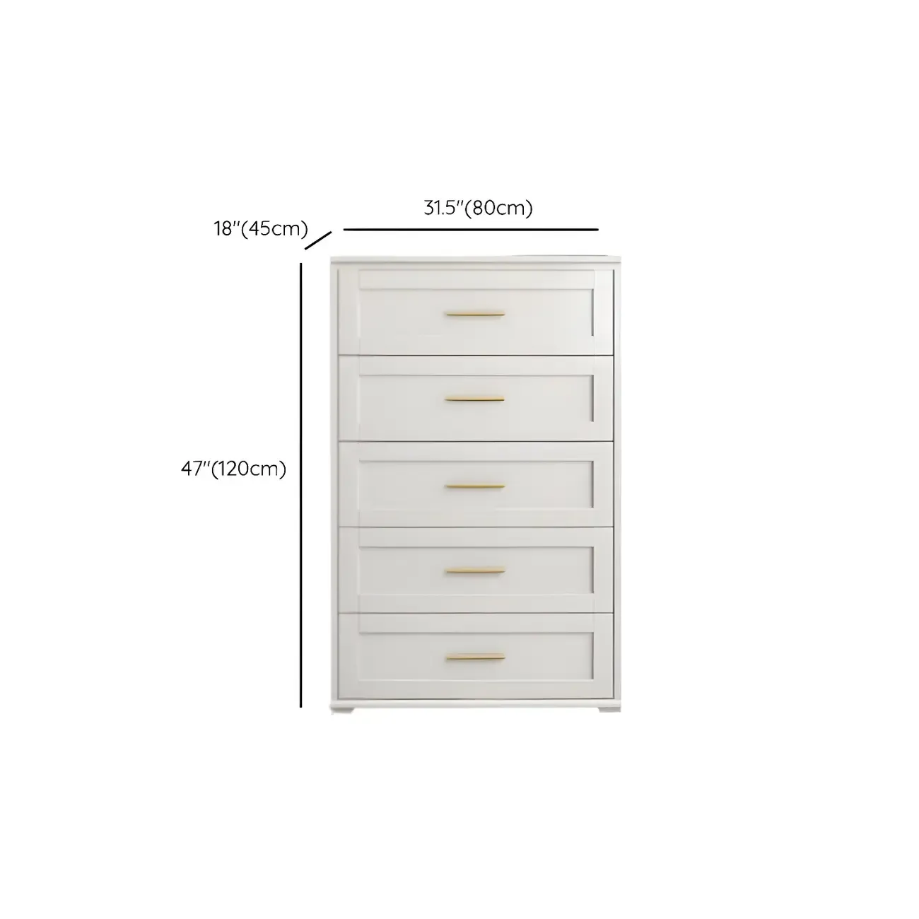 Glam White Wooden Dressers & Chests with Drawers for Bedroom Image - 22