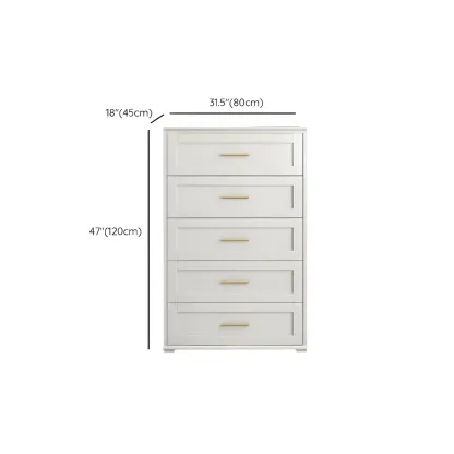 Glam White Wooden Dressers & Chests with Drawers for Bedroom Image - 22