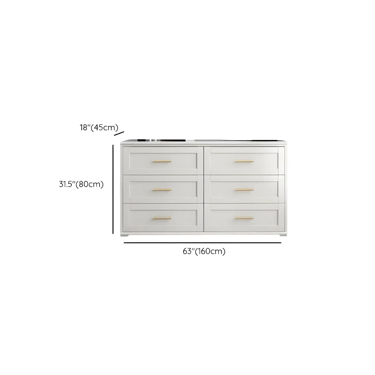 Glam White Wooden Dressers & Chests with Drawers for Bedroom Image - 26