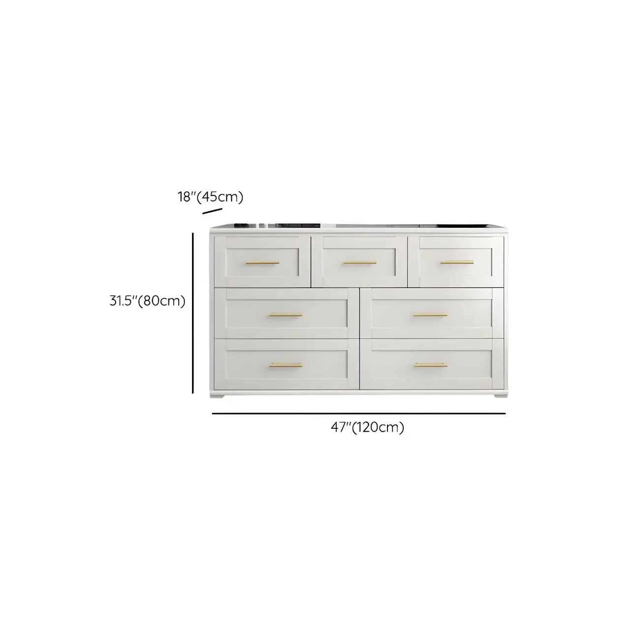 Glam White Wooden Dressers & Chests with Drawers for Bedroom Image - 27
