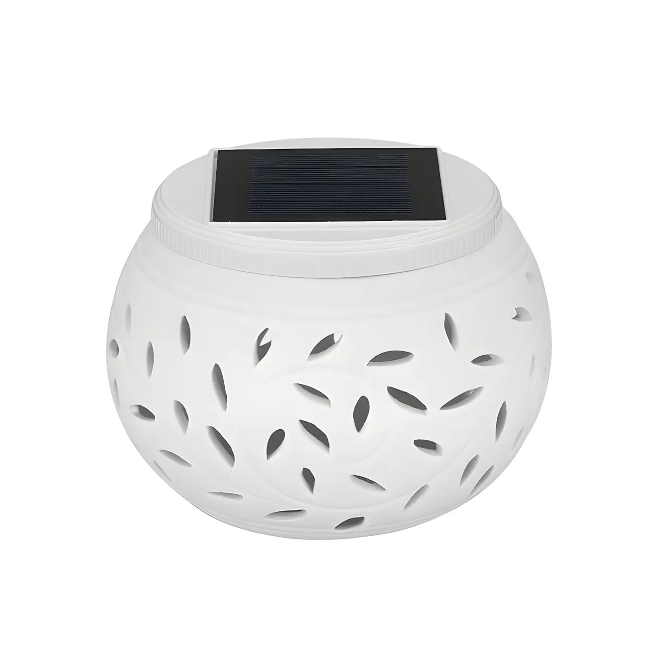 Solar White Ceramic Decorative Post Cap Light Image - 4 | homeyfad